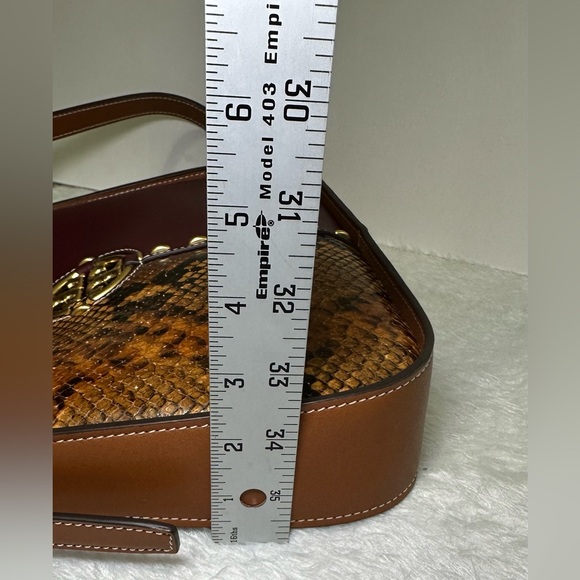 Tory Burch Brown and Tan Shoulder Bag with Gold Emblem🤎 - Picture 13 of 15